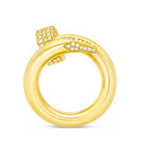 Diamond Accent Nail Statement Ring - Shyne Jewelers 135-00100 Yellow Gold 4 Shyne Jewelers