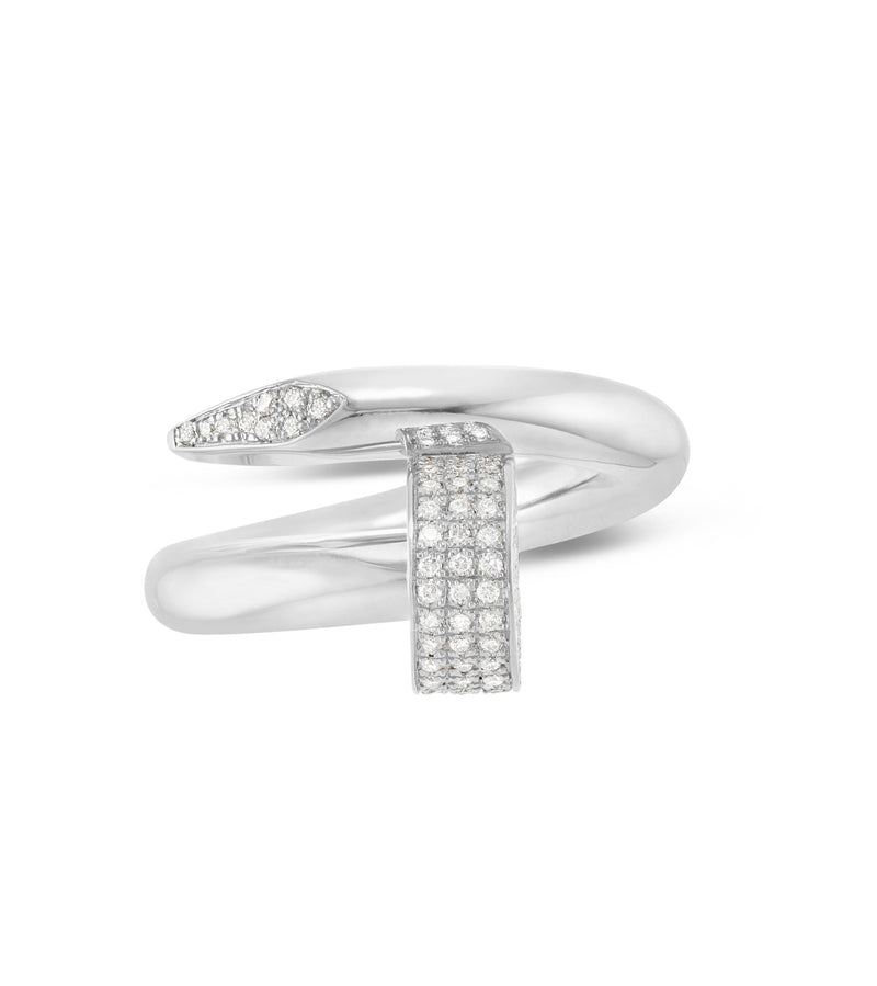 Diamond Accent Nail Statement Ring - Shyne Jewelers 135-00100 White Gold 4 Shyne Jewelers