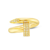 Diamond Accent Nail Statement Ring - Shyne Jewelers 135-00100 Yellow Gold 4 Shyne Jewelers