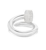 Diamond Accent Nail Statement Ring - Shyne Jewelers 135-00100 White Gold 4 Shyne Jewelers