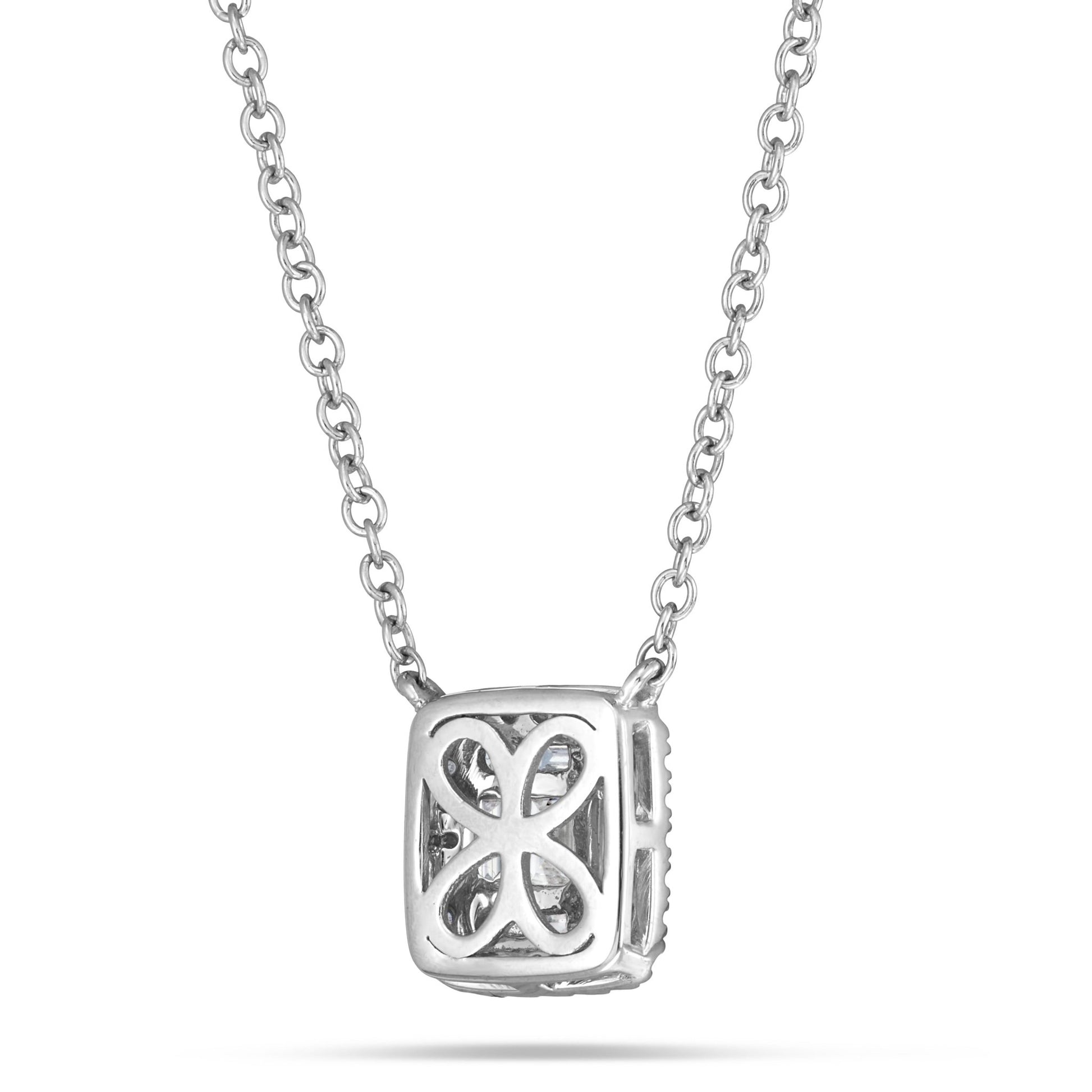 Diamond Baguette Cluster Necklace - Shyne Jewelers Shyne Jewelers