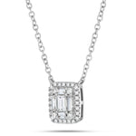 Diamond Baguette Cluster Necklace - Shyne Jewelers Shyne Jewelers