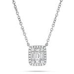 Diamond Baguette Cluster Necklace - Shyne Jewelers Shyne Jewelers