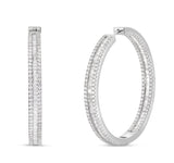 Diamond Baguette Hoop Earrings - Shyne Jewelers Shyne Jewelers
