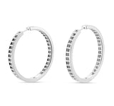 Diamond Baguette Hoop Earrings - Shyne Jewelers Shyne Jewelers