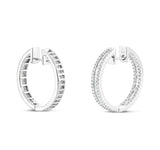 Diamond Baguette Hoop Earrings - Shyne Jewelers Shyne Jewelers