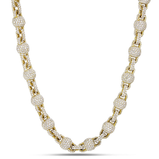 Diamond Ball Chain - Shyne Jewelers DIABALLCHAINY Yellow Gold Shyne Jewelers