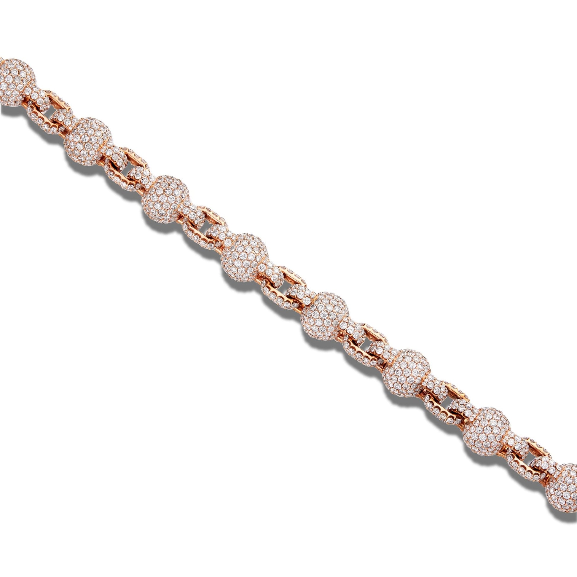 Diamond Ball Chain - Shyne Jewelers DIABALLCHAINR Rose Gold Shyne Jewelers