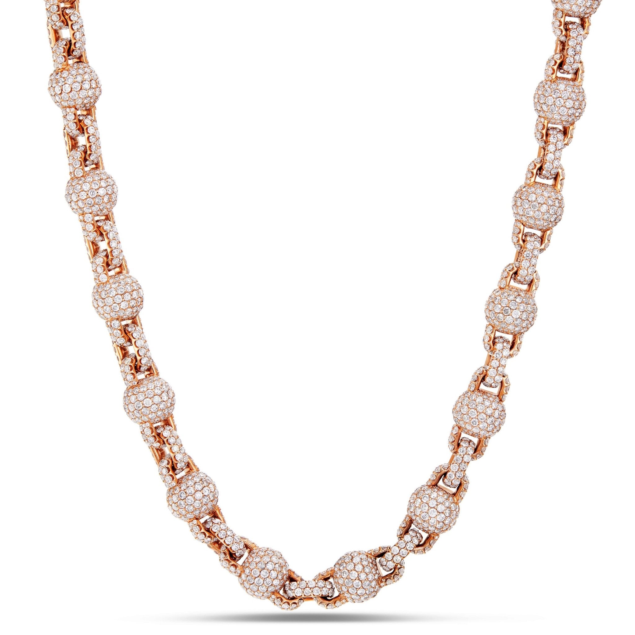 14K Gold 5.45ct Diamond Ball Chain – SHYNE JEWELERS