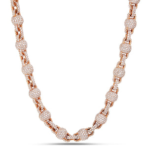 Diamond Ball Chain - Shyne Jewelers DIABALLCHAINR Rose Gold Shyne Jewelers
