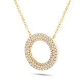 Diamond Circle Necklace - Shyne Jewelers 165-00202 Yellow Gold Shyne Jewelers