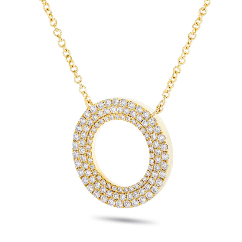 Diamond Circle Necklace - Shyne Jewelers 165-00202 Yellow Gold Shyne Jewelers