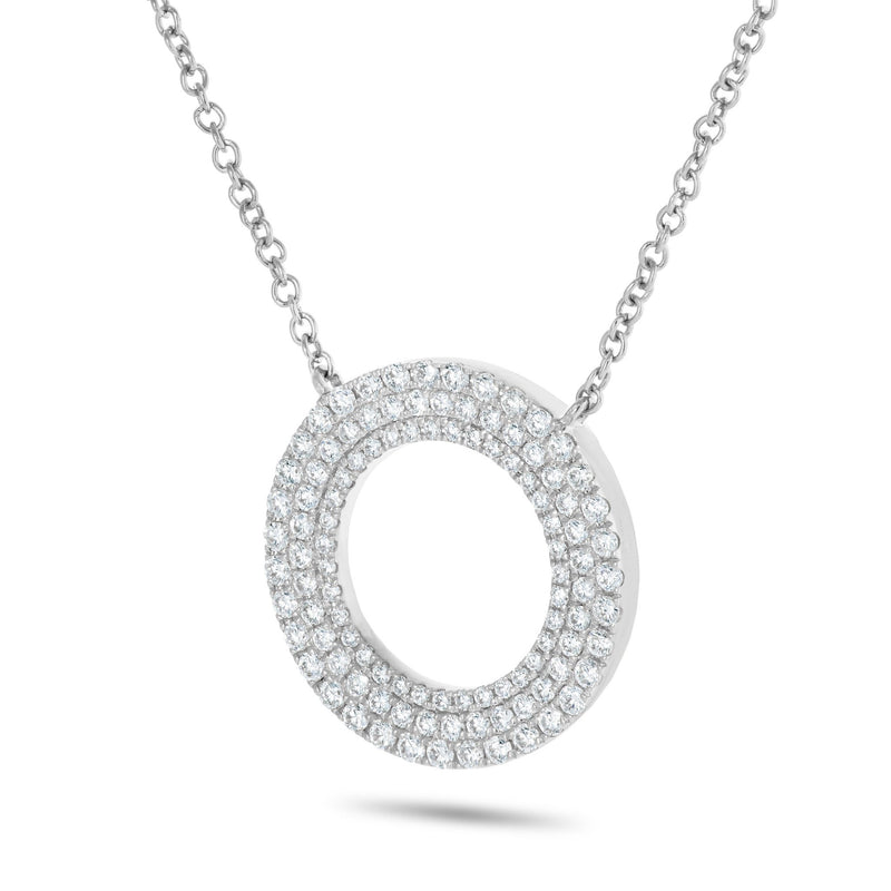 Diamond Circle Necklace - Shyne Jewelers 165-00202 White Gold Shyne Jewelers