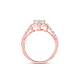 Diamond Cluster Circle Engagement Ring - Shyne Jewelers 100-00370 Rose Gold Shyne Jewelers