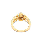 Diamond Cluster Circle Engagement Ring - Shyne Jewelers 100-00370 Yellow Gold Shyne Jewelers