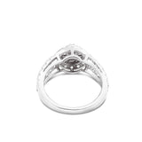 Diamond Cluster Circle Engagement Ring - Shyne Jewelers 100-00370 White Gold Shyne Jewelers