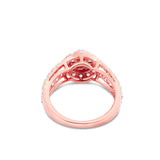 Diamond Cluster Circle Engagement Ring - Shyne Jewelers 100-00370 Rose Gold Shyne Jewelers