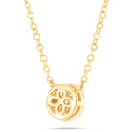 Diamond Cluster Circle Necklace - Shyne Jewelers Yellow Gold Shyne Jewelers