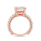 Diamond Cluster Eternity Engagement Ring - Shyne Jewelers 100-00359 Rose Gold Shyne Jewelers