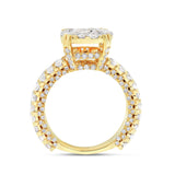 Diamond Cluster Eternity Engagement Ring - Shyne Jewelers 100-00359 Yellow Gold Shyne Jewelers