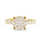 Diamond Cluster Eternity Engagement Ring - Shyne Jewelers 100-00358 Yellow Gold Shyne Jewelers