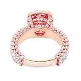 Diamond Cluster Eternity Engagement Ring - Shyne Jewelers 100-00359 Rose Gold Shyne Jewelers
