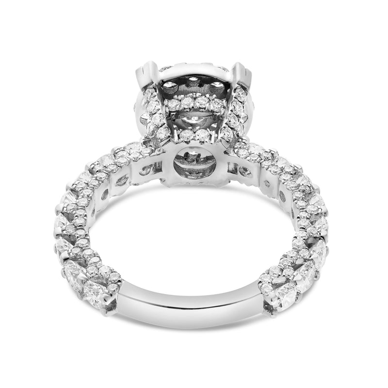 Diamond Cluster Eternity Engagement Ring - Shyne Jewelers 100-00358 White Gold Shyne Jewelers