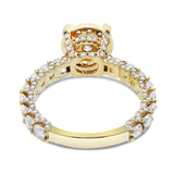 Diamond Cluster Eternity Engagement Ring - Shyne Jewelers 100-00361 Yellow Gold Shyne Jewelers