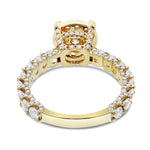 Diamond Cluster Eternity Engagement Ring - Shyne Jewelers 100-00361 Yellow Gold Shyne Jewelers
