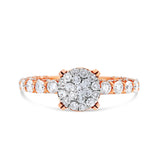 Diamond Cluster Eternity Engagement Ring - Shyne Jewelers 100-00360 Rose Gold Shyne Jewelers