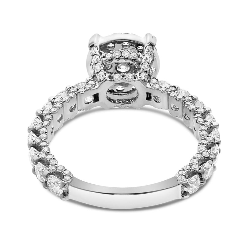 Diamond Cluster Eternity Engagement Ring - Shyne Jewelers 100-00361 White Gold Shyne Jewelers