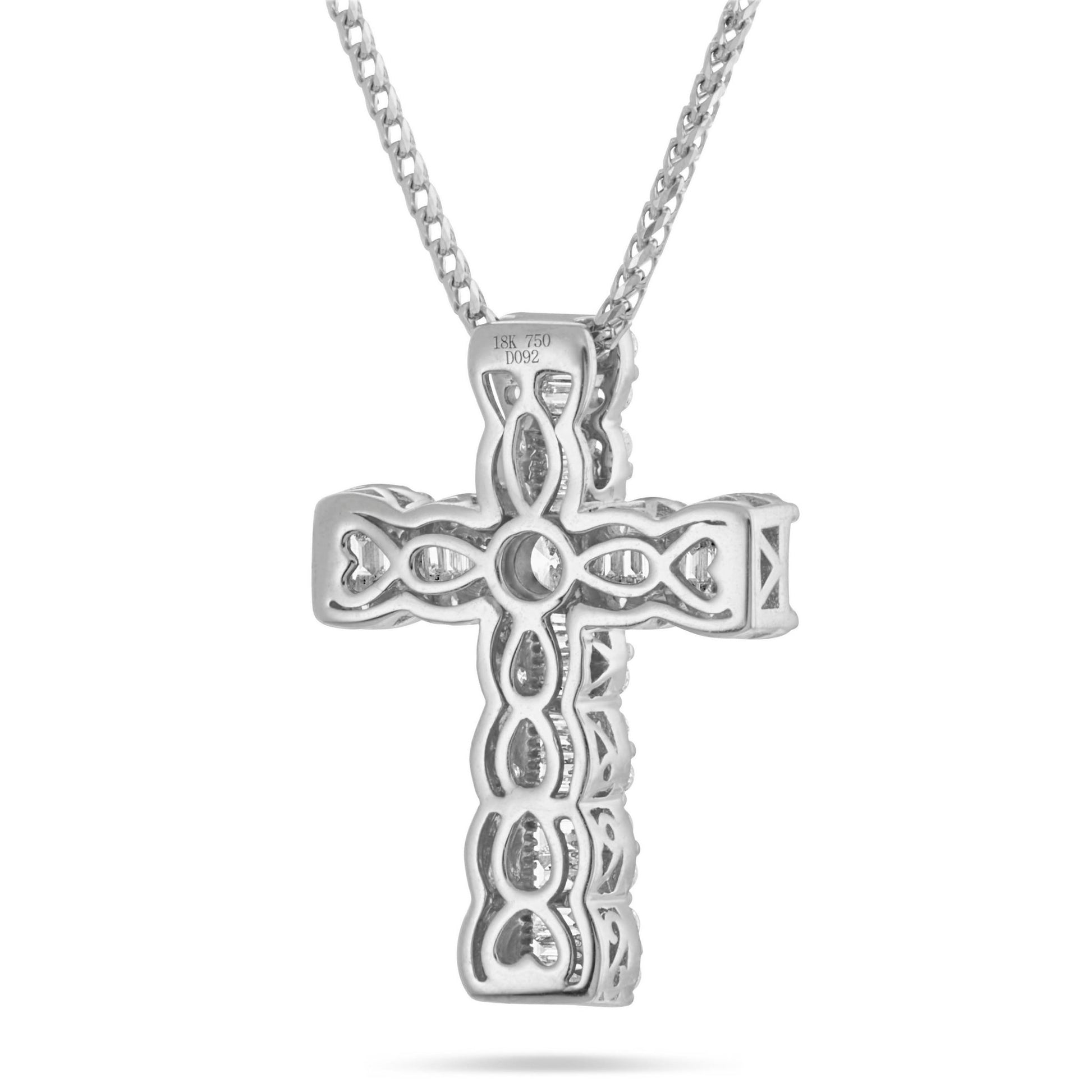Diamond Cross Pendant - Shyne Jewelers White Gold Shyne Jewelers