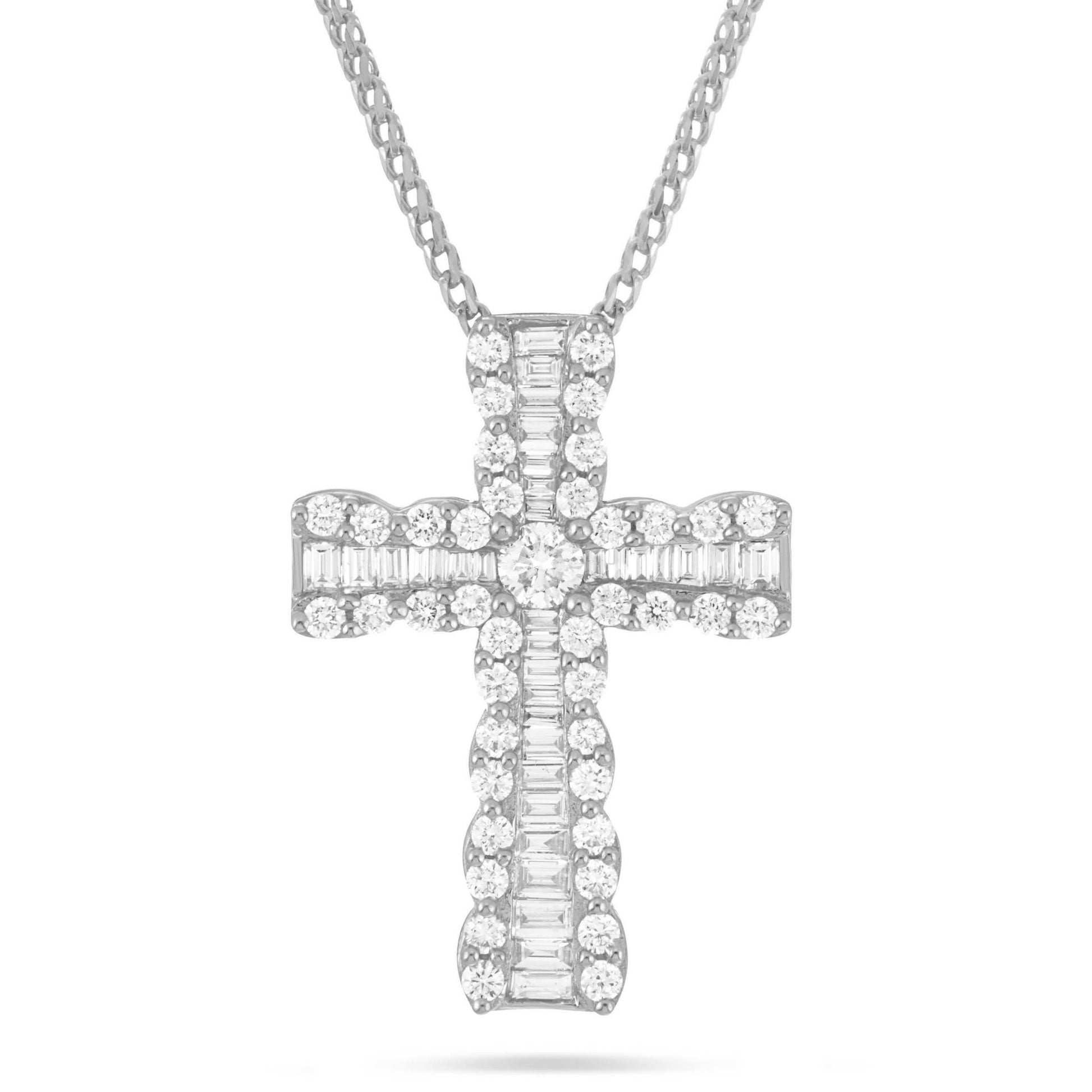 Diamond Cross Pendant - Shyne Jewelers White Gold Shyne Jewelers