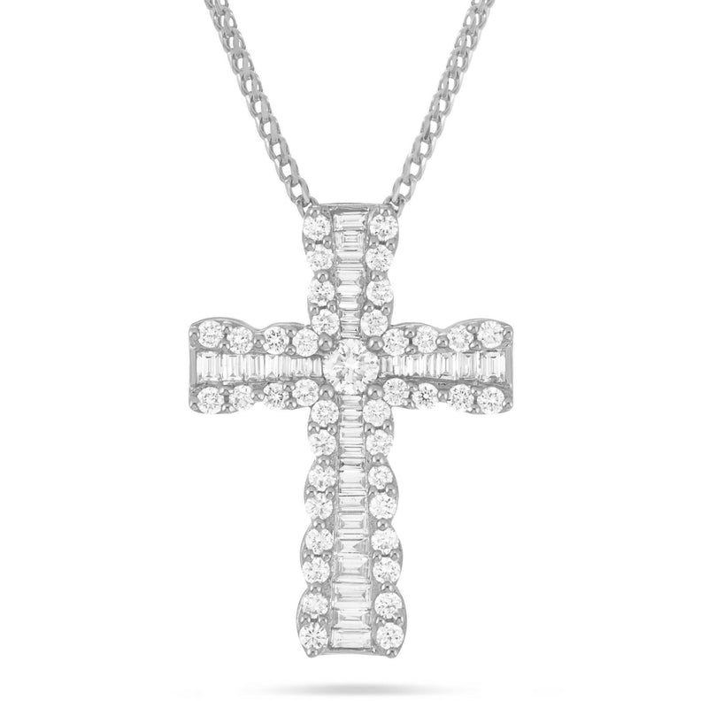 Diamond Cross Pendant - Shyne Jewelers White Gold Shyne Jewelers