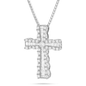 Diamond Cross Pendant - Shyne Jewelers White Gold Shyne Jewelers