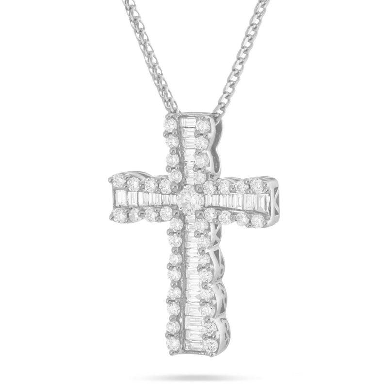 Diamond Cross Pendant - Shyne Jewelers White Gold Shyne Jewelers