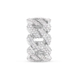 Diamond Cuban Link Ring - Shyne Jewelers 135-00081 White Gold 4 Shyne Jewelers