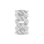 Diamond Cuban Link Ring - Shyne Jewelers 135-00081 White Gold 4 Shyne Jewelers
