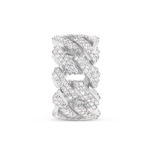 Diamond Cuban Link Ring - Shyne Jewelers 135-00081 White Gold 4 Shyne Jewelers