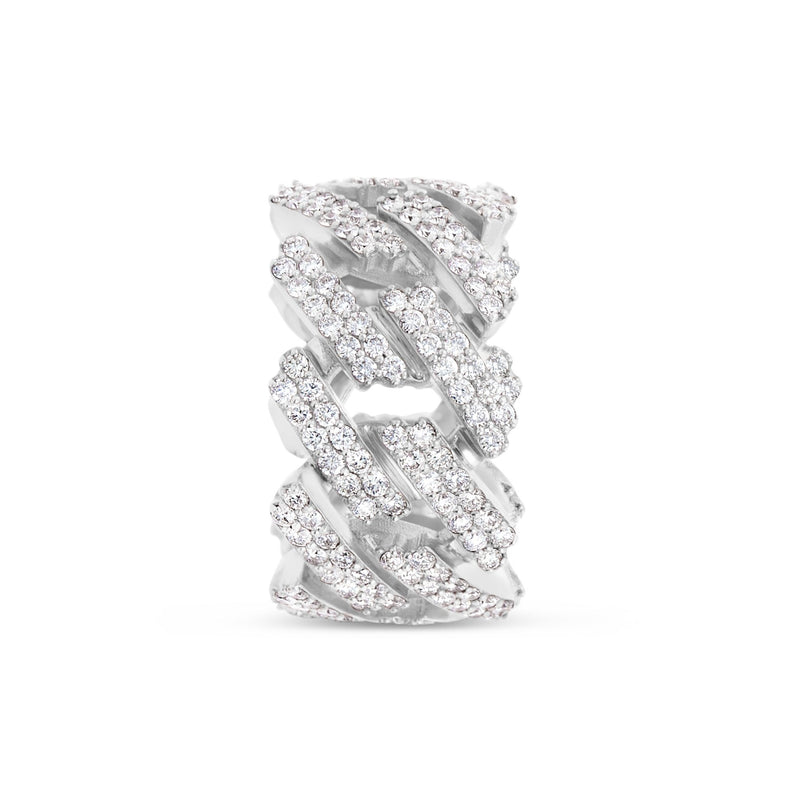 Diamond Cuban Link Ring - Shyne Jewelers 135-00081 White Gold 4 Shyne Jewelers