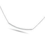 Diamond Curved Bar Necklace - Shyne Jewelers 165-00250 White Gold Shyne Jewelers