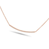 Diamond Curved Bar Necklace - Shyne Jewelers 165-00250 Rose Gold Shyne Jewelers