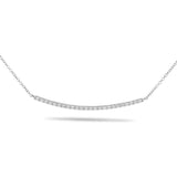 Diamond Curved Bar Necklace - Shyne Jewelers 165-00250 White Gold Shyne Jewelers