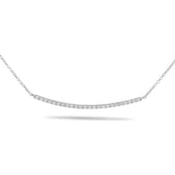 Diamond Curved Bar Necklace - Shyne Jewelers 165-00250 White Gold Shyne Jewelers