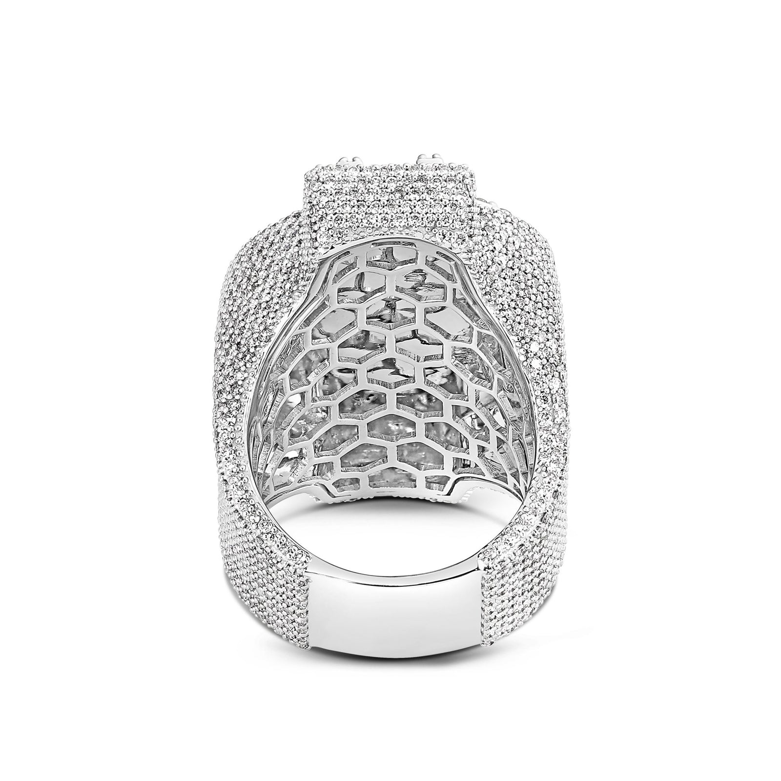 10K White Gold 36.28Diamond Dollar Sign Ring – SHYNE JEWELERS