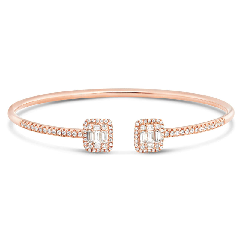 Diamond Fashion Bangle - Shyne Jewelers Rose Gold Shyne Jewelers