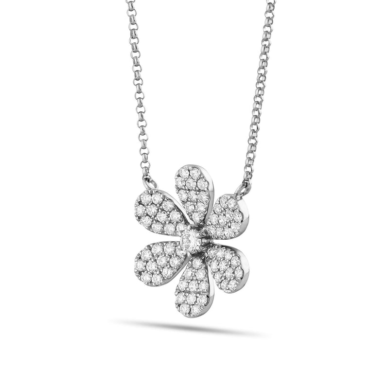 Diamond Flower Necklace - Shyne Jewelers 165-00205 Shyne Jewelers