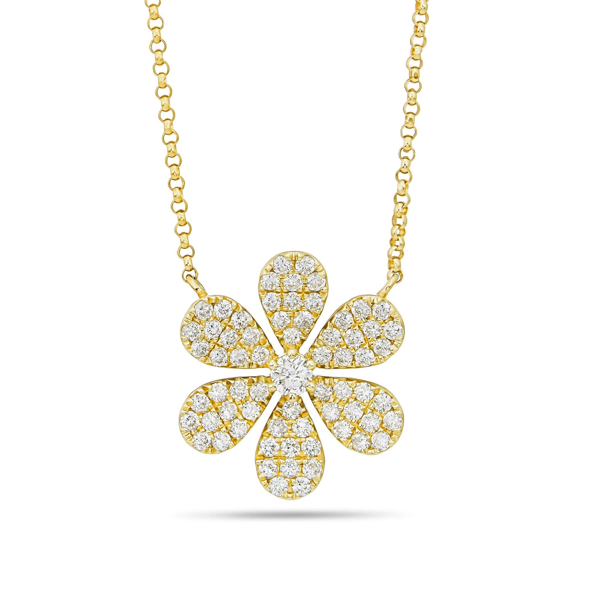 Diamond Flower Necklace - Shyne Jewelers 165-00205 Shyne Jewelers