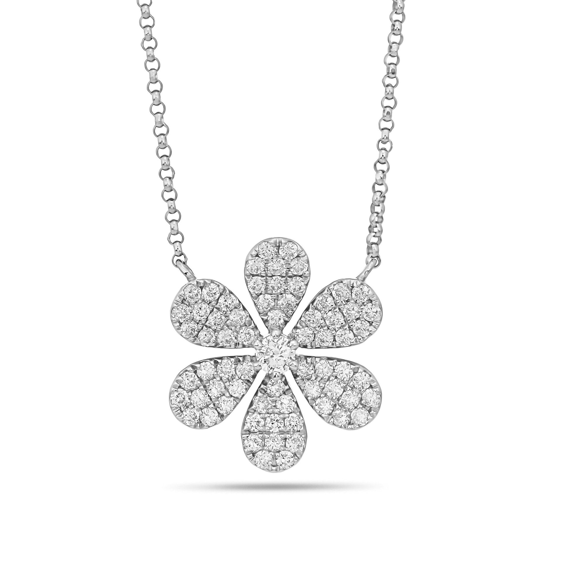 Diamond Flower Necklace - Shyne Jewelers 165-00205 Shyne Jewelers