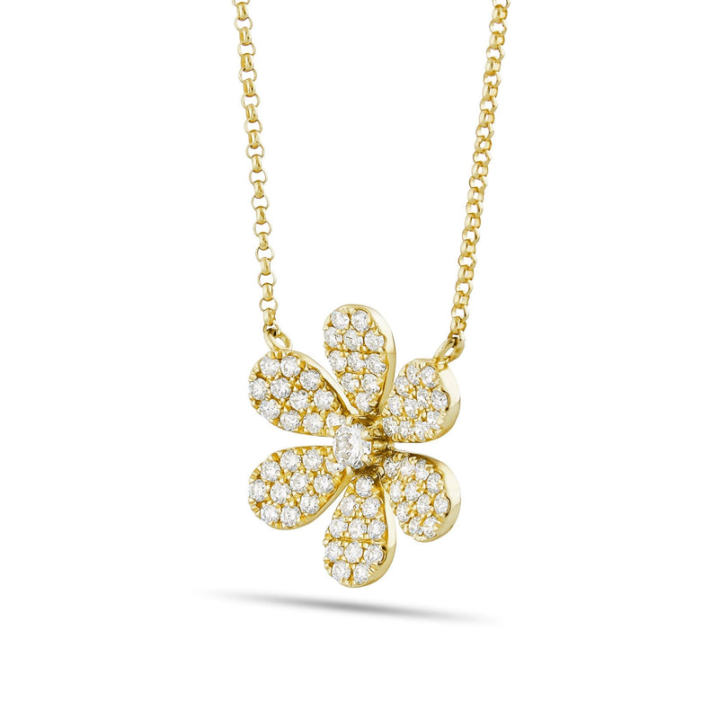 Diamond Flower Necklace - Shyne Jewelers 165-00205 Shyne Jewelers